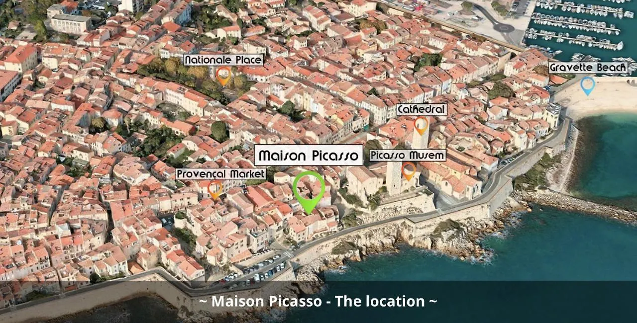 Maison Picasso - Jacuzzi, Vue, Terrasse For 6 Antibes Villa