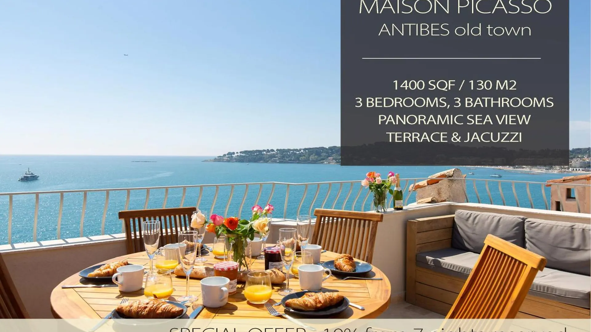 Maison Picasso - Jacuzzi, Vue, Terrasse For 6 Antibes
